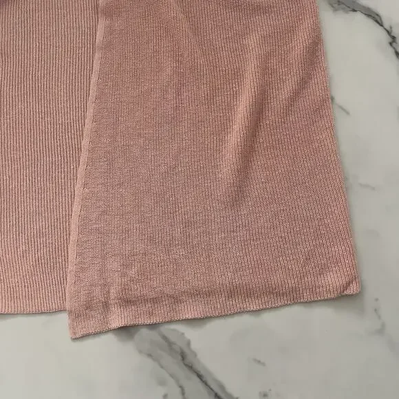 Eileen Fisher Long Organic Linen & Cotton Cardigan Pink Sz M minimalist Coastal - Picture 9 of 11